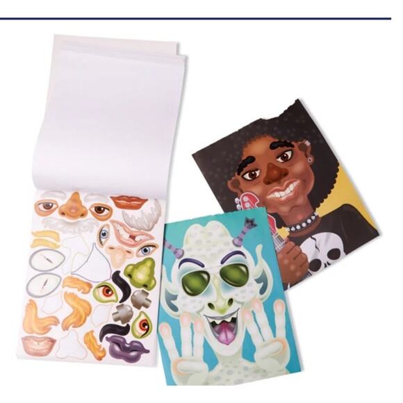 Melissa & Doug Make-A-Face Sticker Pad Book Crazy Characters NEW - Picture 6 of 6